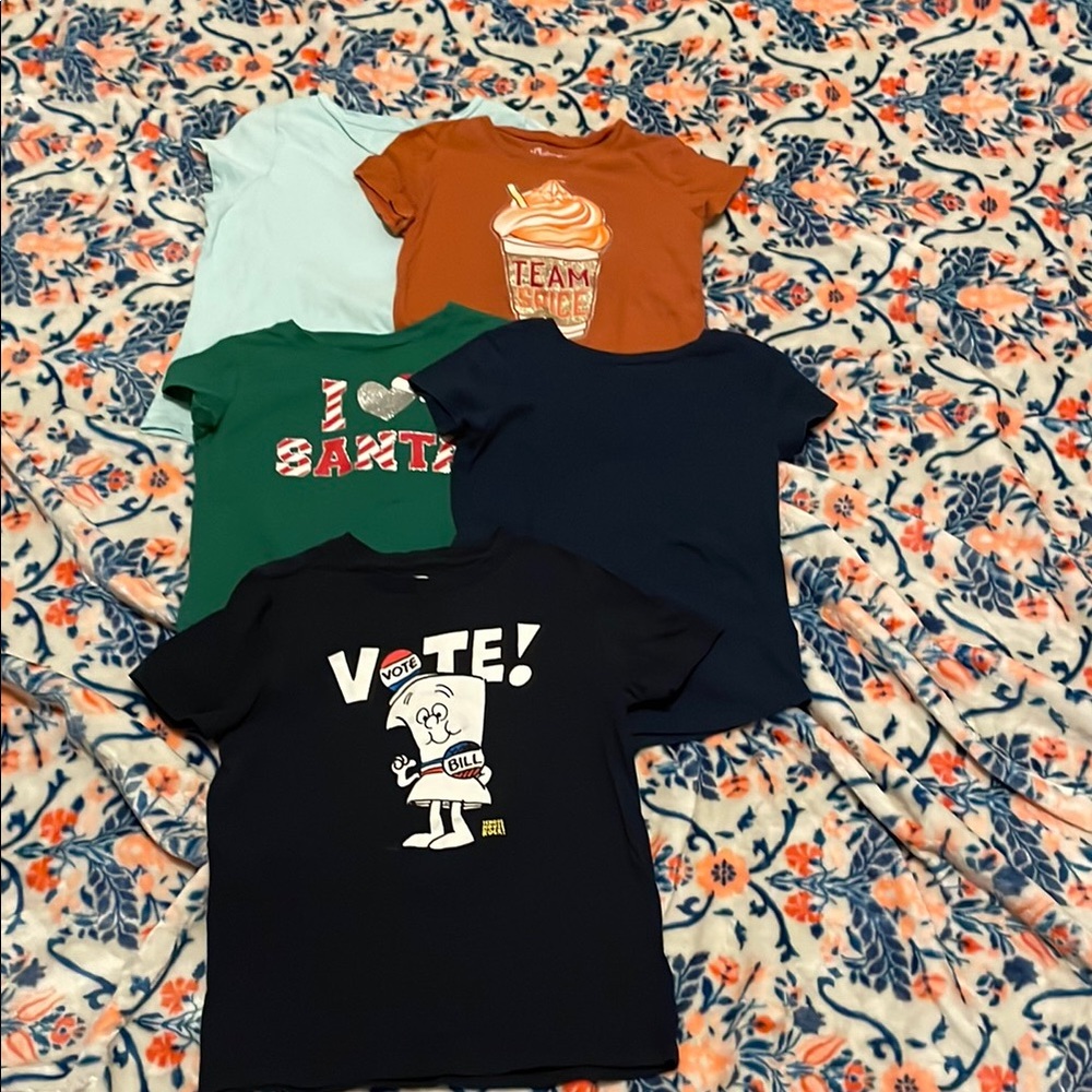 Little girls size 5-6 & 6-6x short sleeve T-shirt bundle!